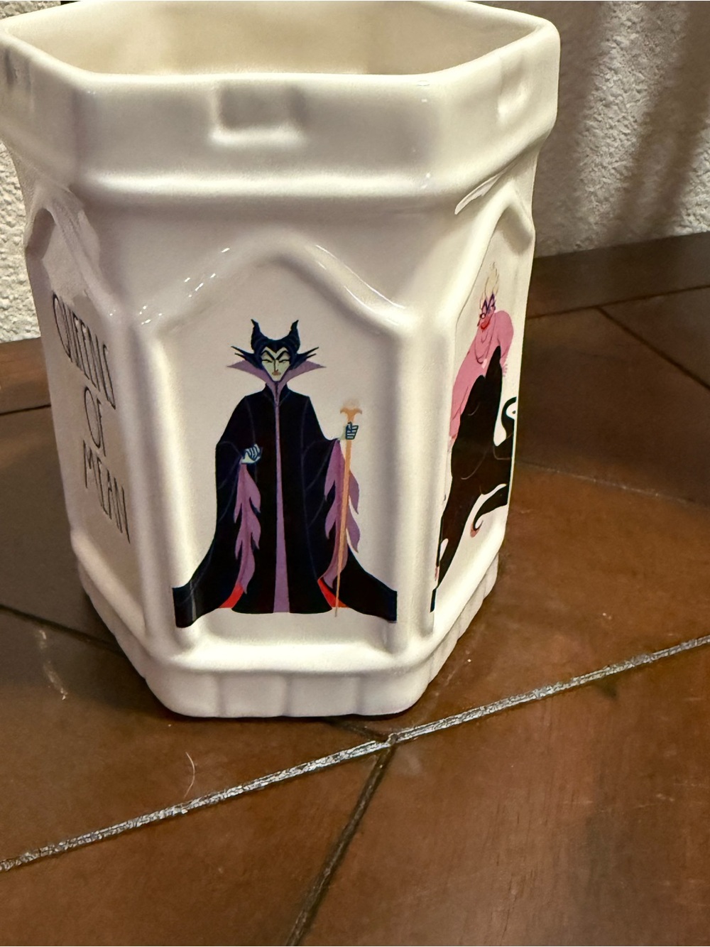 Rae Dunn x Disney White 'Queens of Mean' Ceramic Mug with Colorful Villain Art - Picture 3 of 9
